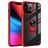 Mobigear Crystal Ring iPhone 14 Pro Max Hülle Hardcase Backcover mit Ringhalter - Transparent / Rot