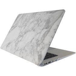 Mobigear Marble MacBook Pro 13 Zoll (2008-2012) Hardcase Hülle MacBook Case - Weiß / Grau - Model A1278