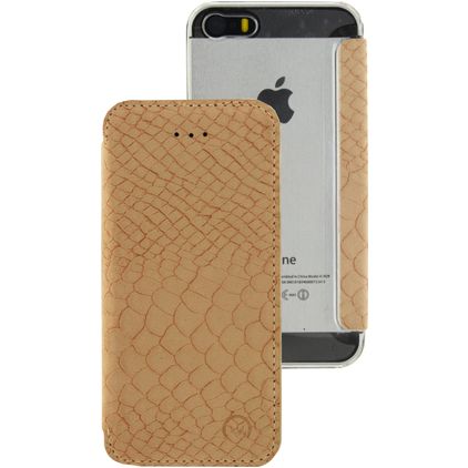 Mobilize Slim Gelly iPhone 5 Hülle Klapphülle - Snake Creamy Rose