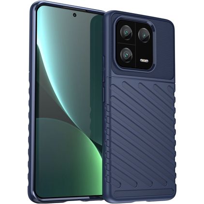 Mobigear Groove Xiaomi 13 Pro Hülle Flexibles TPU Backcover - Blau