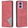 Mobigear Rhombus Slim Motorola Moto G04 Hülle Klapphülle - Rot