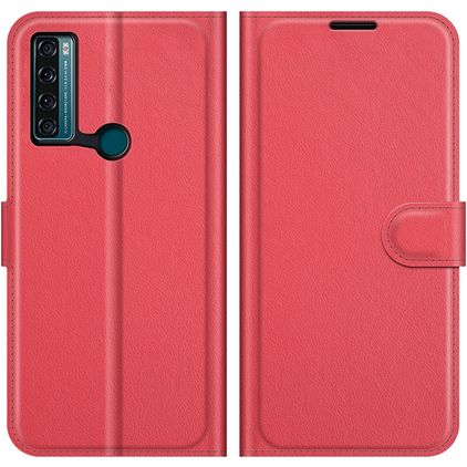 Mobigear Classic TCL 20 SE Hülle Klapphülle Geldbörse - Rot
