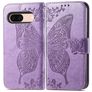 Mobigear Butterfly Google Pixel 8a Hülle Klapphülle Geldbörse - Lavendel