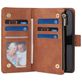 Mobigear Zipper iPhone 12 Hülle Klapphülle Geldbörse - Braun