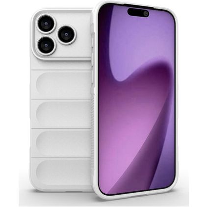 Mobigear Bumpy iPhone 18 Pro Max Hülle Flexibles TPU Backcover - Weiß