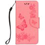 Mobigear Butterfly iPhone X Klapphülle Portemonnaie - Pink