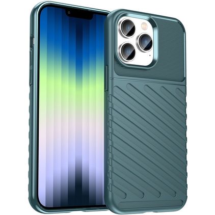 Mobigear Groove iPhone 14 Plus Hülle Flexibles TPU Backcover - Grün
