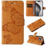 Mobigear Butterfly iPhone 16 Pro Max Hülle Klapphülle Geldbörse - Cognac