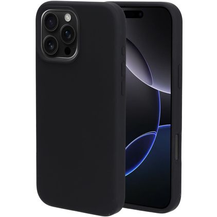 Mobiparts iPhone 16 Pro Max Silikon Hülle Backcover - Schwarz