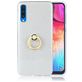Mobigear Glitter Ring Samsung Galaxy A50 Hülle Flexibles TPU Backcover mit Ringhalter - Silber