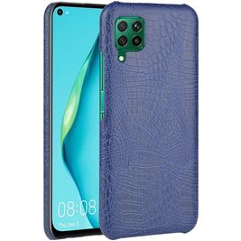 Mobigear Croco Huawei P40 Lite Hülle Hardcase Backcover - Blau