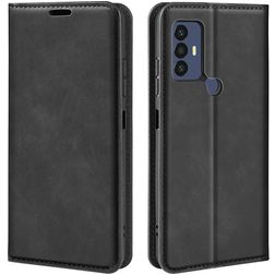 Mobigear Retro Slim TCL 305 Hülle Klapphülle Geldbörse - Schwarz
