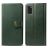 Mobigear Snap Button Samsung Galaxy A41 Hülle Klapphülle Geldbörse - Grün