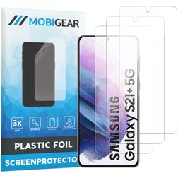 Mobigear Samsung Galaxy S21 Plus Displayschutz Schutzfolie - Hüllenfreundlich (3er Pack)