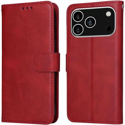 Mobigear Wallet iPhone 17 Pro Hülle Klapphülle Geldbörse - Rot