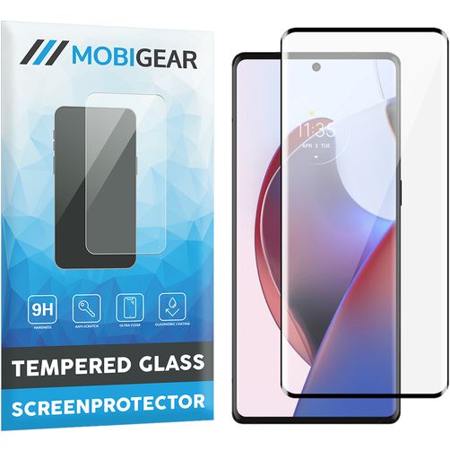Mobigear Premium Motorola Edge 30 Ultra Panzerglas Displayschutz - Hüllenfreundlich - Schwarz