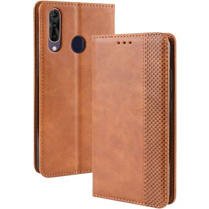 Mobigear Sensation Wiko View 3 Pro Klapphülle Portemonnaie - Cognac
