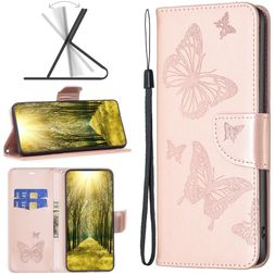 Mobigear Butterfly Nokia G21 Klapphülle Portemonnaie - Roségold