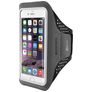 Mobiparts Comfort Fit Handyhalterung Joggen iPhone SE (2022) Sporthülle Neopren Sportarmband - Schwarz