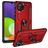 Mobigear Armor Ring Samsung Galaxy A22 4G Hülle Hardcase Backcover Stoßfest mit Ringhalter - Rot