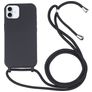 Mobigear Lanyard iPhone 16 Silikon Handykette - Schwarz