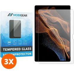 Mobigear Samsung Galaxy Tab S8 Ultra Panzerglas Displayschutz - Hüllenfreundlich (3er Pack)