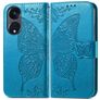 Mobigear Butterfly OPPO Reno 8T 5G Hülle Klapphülle Geldbörse - Blau