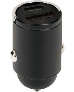 Mobiparts Car Charger Dual USB / USB-C Auto Ladegerät USB-C 30W - Schwarz