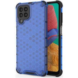 Mobigear Honeycomb Samsung Galaxy M33 Hülle Hardcase Backcover Stoßfest - Blau