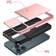 Mobigear Card iPhone 15 Pro Hülle Hardcase Backcover Stoßfest mit Kartenhalter - Rot