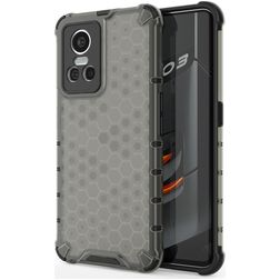 Mobigear Honeycomb Realme GT Neo 3 Hülle Hardcase Backcover Stoßfest - Schwarz