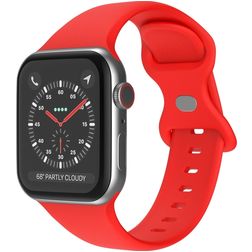 Mobigear Sport Dual Silikon Apple Watch Armband Drückerschließe - 42/41/40/38 mm - Rot