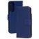 Mobiparts Wallet Samsung Galaxy S25 Edge Hülle Echtes Leder Klapphülle Geldbörse - Blau