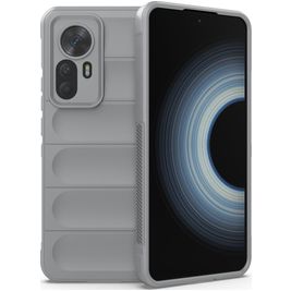 Mobigear Bumpy Xiaomi 12T Hülle Flexibles TPU Backcover - Grau