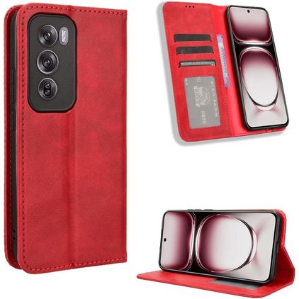Mobigear Sensation OPPO Reno 12 Pro Hülle Klapphülle Geldbörse - Rot