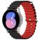 Mobigear Ocean Silikon Smartwatch Armband Dornschließe - 22 mm - Schwarz / Rot