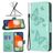Mobigear Butterfly Samsung Galaxy A13 4G Hülle Klapphülle Geldbörse - Türkis