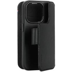 Decoded Detachable Wallet iPhone 15 Pro MagSafe Hülle Echtleder 2in1 Klapphülle (herausnehmbar) Portemonnaie - Schwarz