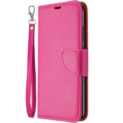 Mobigear Excellent Huawei P40 Lite E Hülle Klapphülle Geldbörse - Magenta