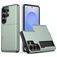 Mobigear Card Samsung Galaxy S26 Ultra Hülle Hardcase Backcover Stoßfest mit Kartenhalter - Dunkelgrün