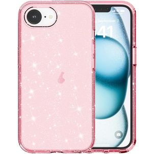 Mobigear Crystal Glitter iPhone 16e Hülle Hardcase Backcover - Pink