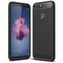 Mobigear Brushed Slim Huawei P Smart (2018) Hülle Flexibles TPU Backcover - Schwarz