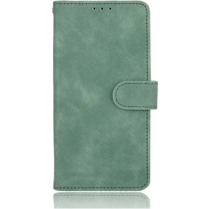 Mobigear Retro LG Velvet Hülle Klapphülle Geldbörse - Grün