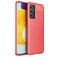Mobigear Luxury Samsung Galaxy A82 5G Hülle Flexibles TPU Backcover - Rot