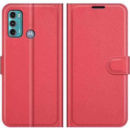 Mobigear Classic Motorola Moto G60 Hülle Klapphülle Geldbörse - Rot
