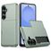 Mobigear Card Samsung Galaxy S26 Hülle Hardcase Backcover Stoßfest mit Kartenhalter - Dunkelgrün