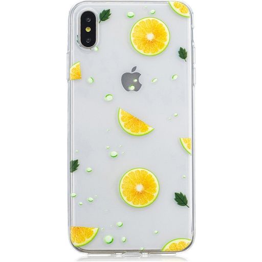 Mobigear Design iPhone XS Max Hülle Flexibles TPU Backcover - Lime
