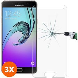 Mobigear Samsung Galaxy A3 (2017) Panzerglas Gehärtetes Glas Displayschutz - Hüllenfreundlich (3er Pack)