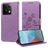 Mobigear Flowers POCO X6 Hülle Klapphülle Geldbörse - Lila