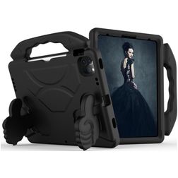 Mobigear Thumbs Up iPad Air 5 (2022) Tablet Hülle für Kinder mit Tragegriff - Schwarz